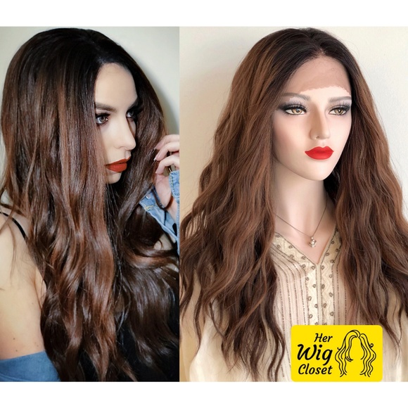 24" Loose Wave Copper Lace Wig | Shantell - Picture 4 of 11